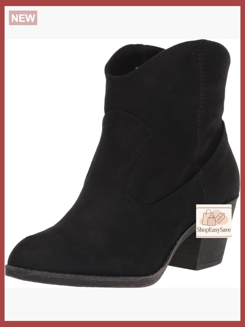 Stacked Heel Ankle Booties Slip-On Chic Minimal Retro Y2K Fall Fashion
